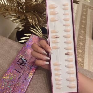 ombre medium coffin with nail art