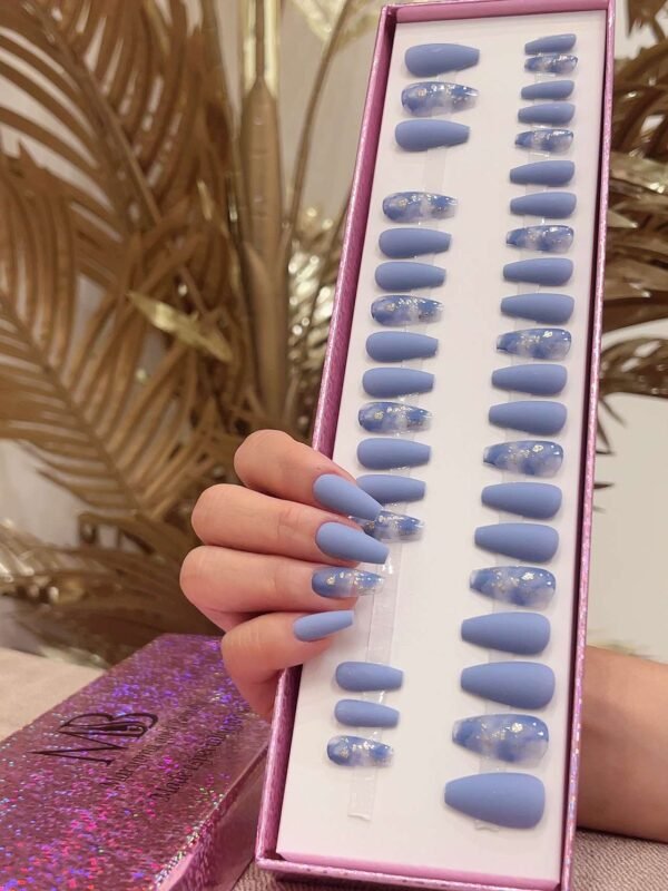 light blue medium coffin matt with marble blue