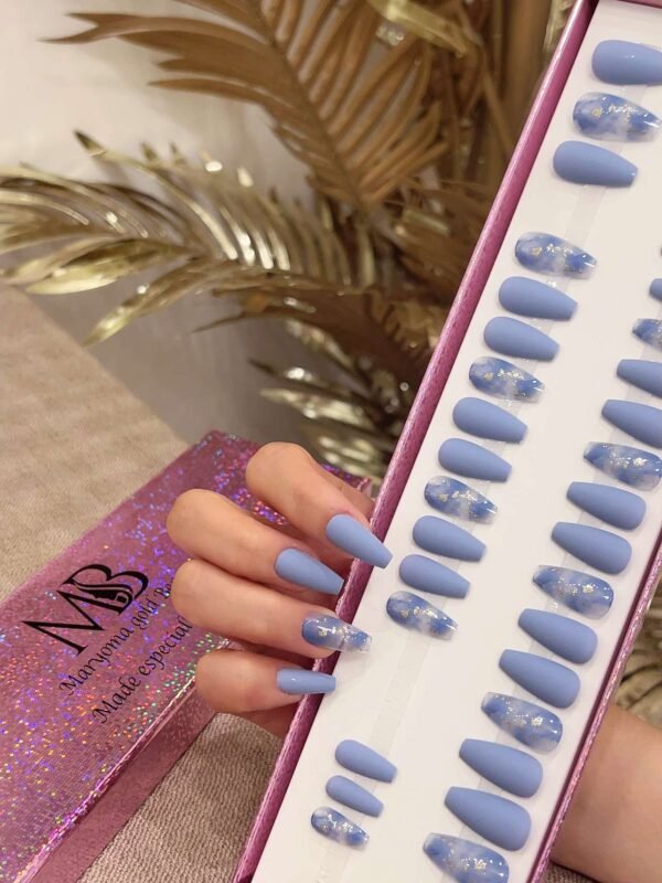 light blue medium coffin matt with marble blue