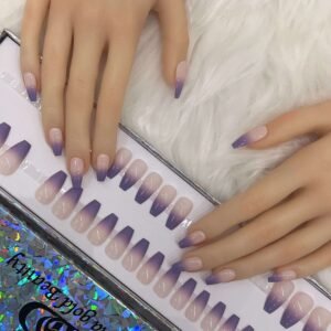 ombre light purple medium coffin