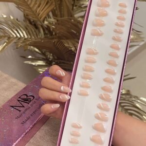 white french with nail art