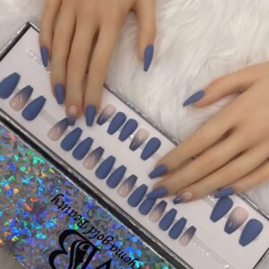 purple matt coffin with purple ombre