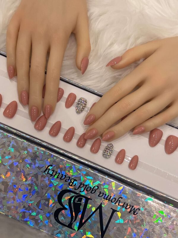 light pink nude baby sharp with crystal