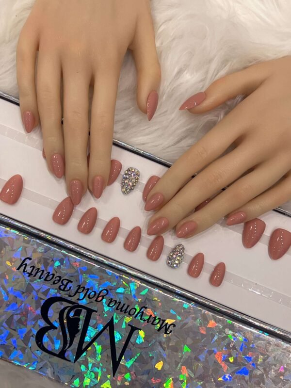 light pink nude baby sharp with crystal