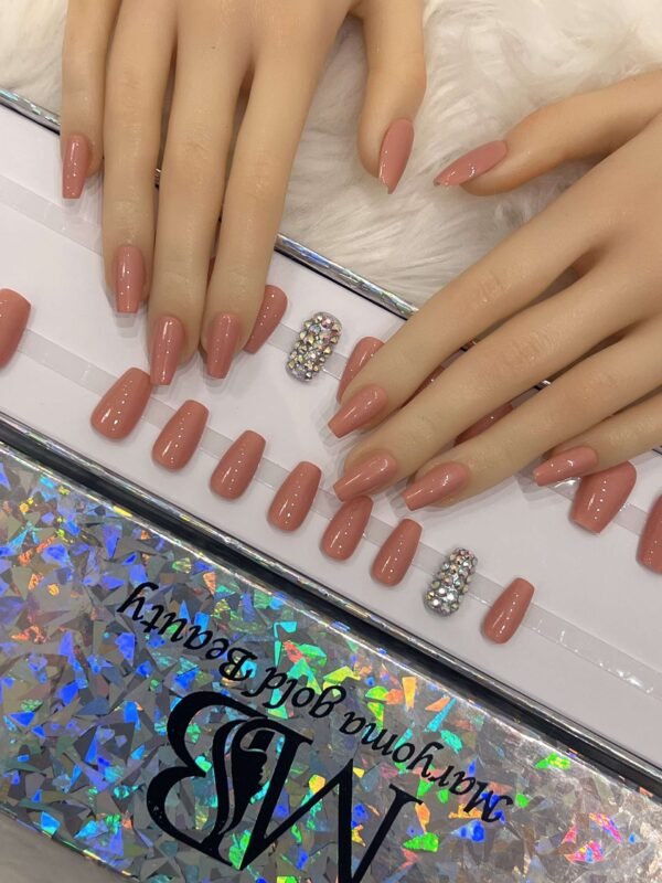 light pink nude with crystal