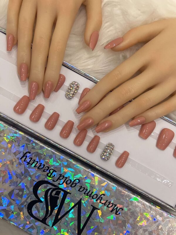 light pink nude with crystal