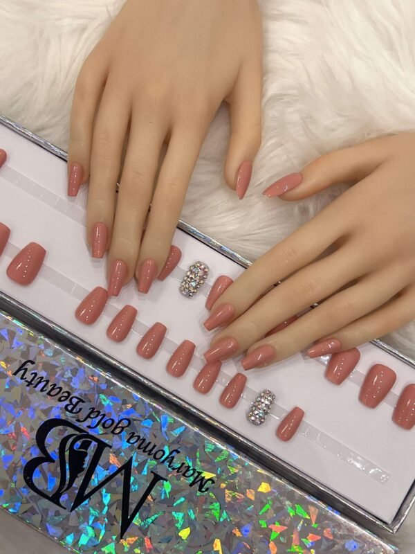 light pink nude with crystal