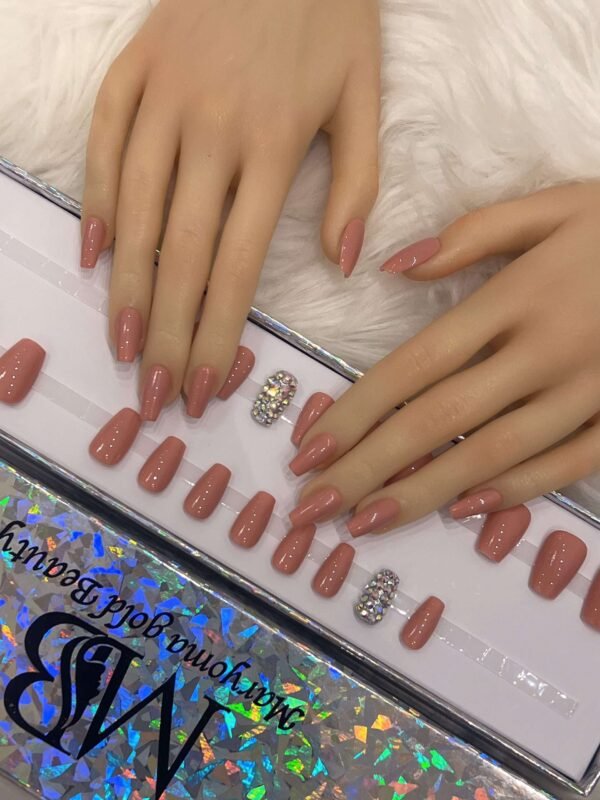 light pink nude with crystal