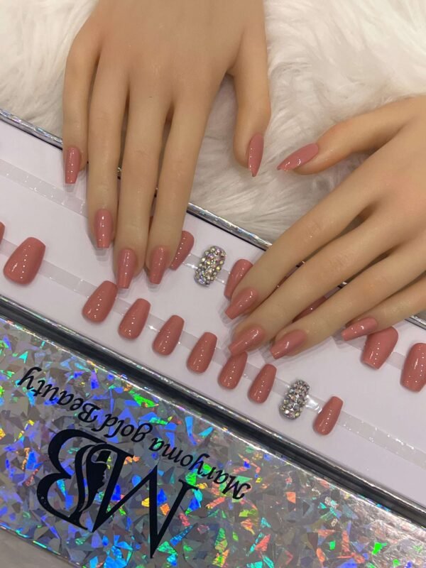 light pink nude with crystal