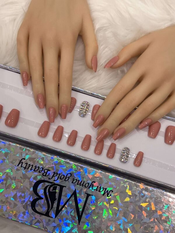 light pink nude with crystal