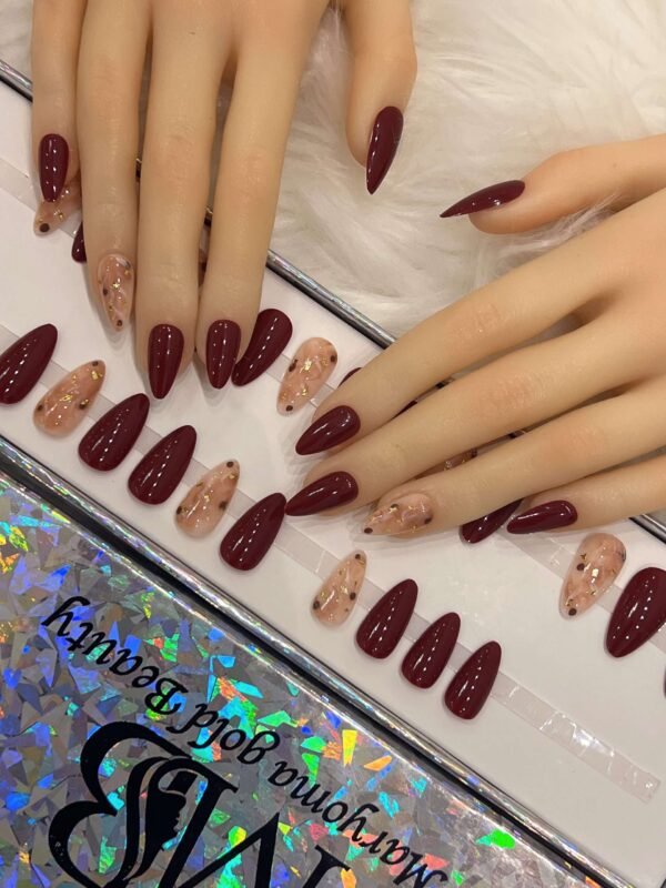 dark maroon medium sharp with marble