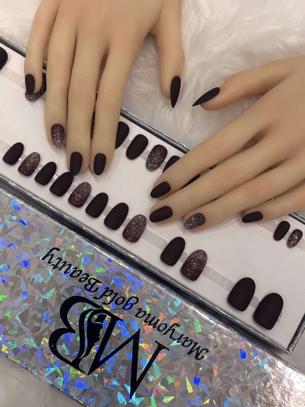 chocolate oval with ombre glitter