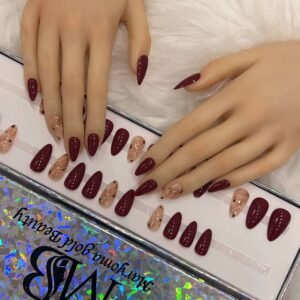 dark maroon medium sharp with marble