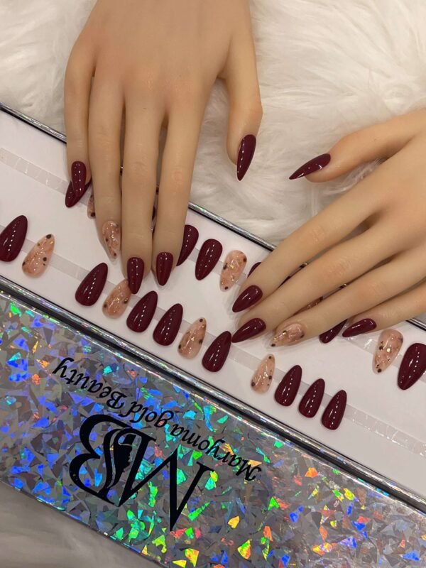 dark maroon medium sharp with marble