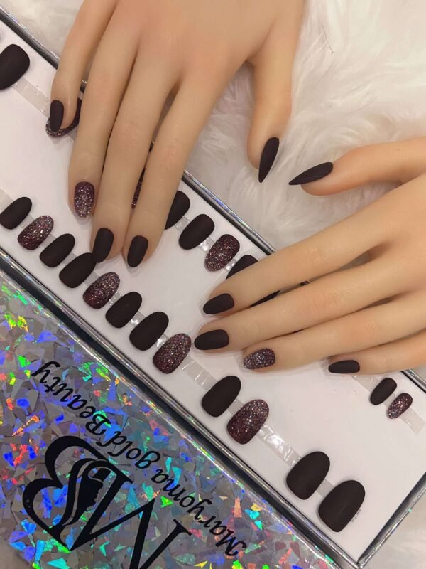 chocolate oval with ombre glitter