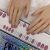 بيضاوي مع اظافر كروم