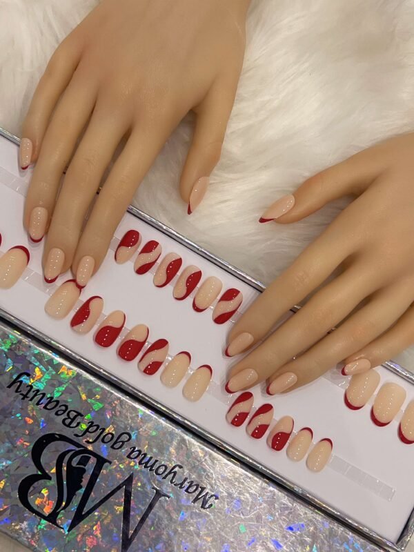 oval red French with skin base