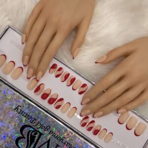 oval red French with skin base