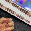 Copper Brown With Pink Gold Glitters