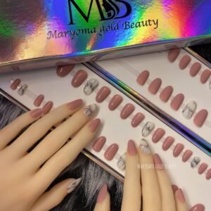 Rose Taupe with White Stars