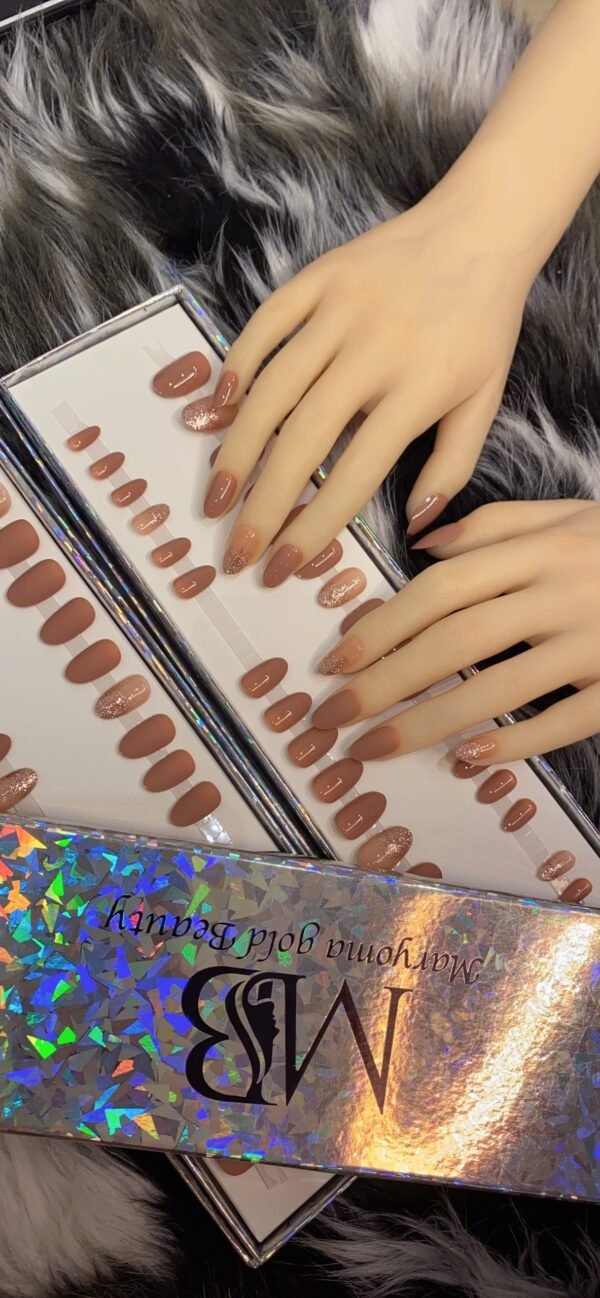 Brownish with Silver Glitters