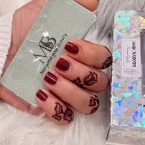 2 PCS OF MODREN NAIL HENNA (DARK MAROON AND BLACK) WITH FREE NAIL OIL (NEW)