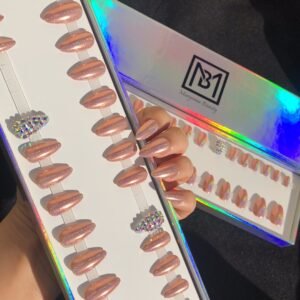 Chrome & Holographic Light Brown