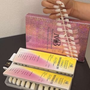 medium square natural color full nail tips (new)