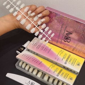 medium square natural color full nail tips (new)