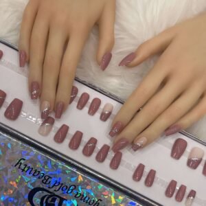 pink nude with design