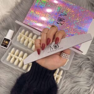 short sharp natural color full nails tips (new)
