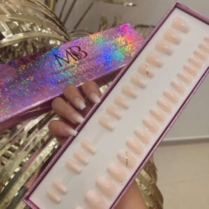 ombre short coffin with nail art