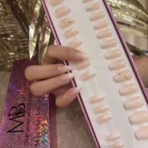 ombre short coffin with nail art