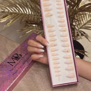 ombre medium coffin with nail art