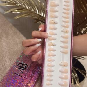 ombre medium coffin with nail art