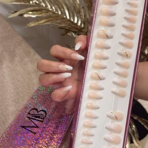 ombre medium coffin with nail art