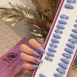 light blue medium coffin matt with marble blue