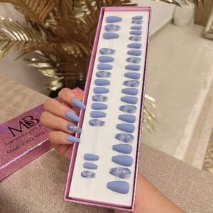 light blue medium coffin matt with marble blue