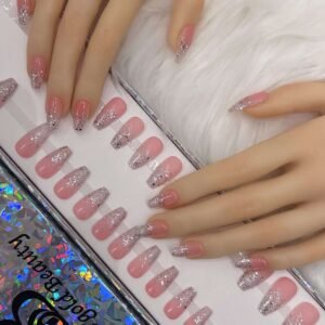 ombre pink medium coffin