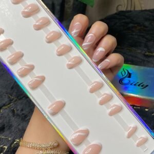 Pinkish Tan with White Lines