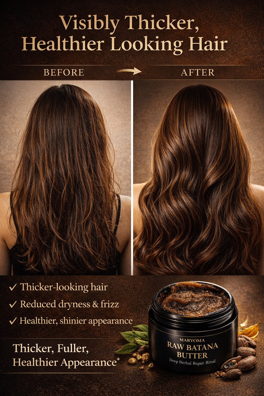 زبدة الباتانا الخام ١٠٠ ٪ للشعر