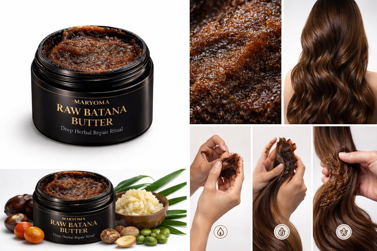 زبدة الباتانا الخام ١٠٠ ٪ للشعر