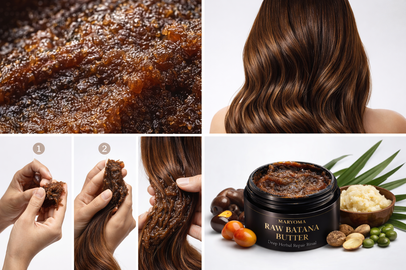 زبدة الباتانا الخام ١٠٠ ٪ للشعر